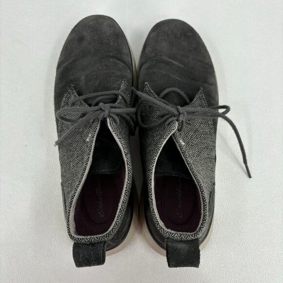 Eddie Bauer Atlas Cloudline Chukka Ankle Boots Gray Suede and Herringbone Size 8 - Picture 5 of 9